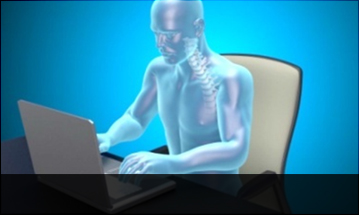 광화문자생한방병원 목질환 VDT증후군-정상적인 사람의 컴퓨터 하는 모습입니다.